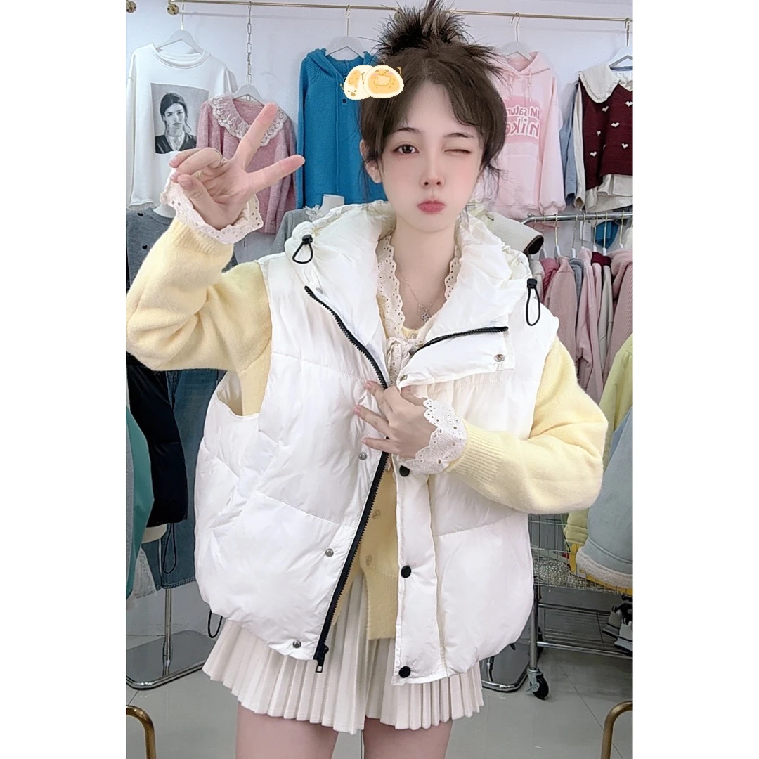 802百搭连帽羽绒马甲