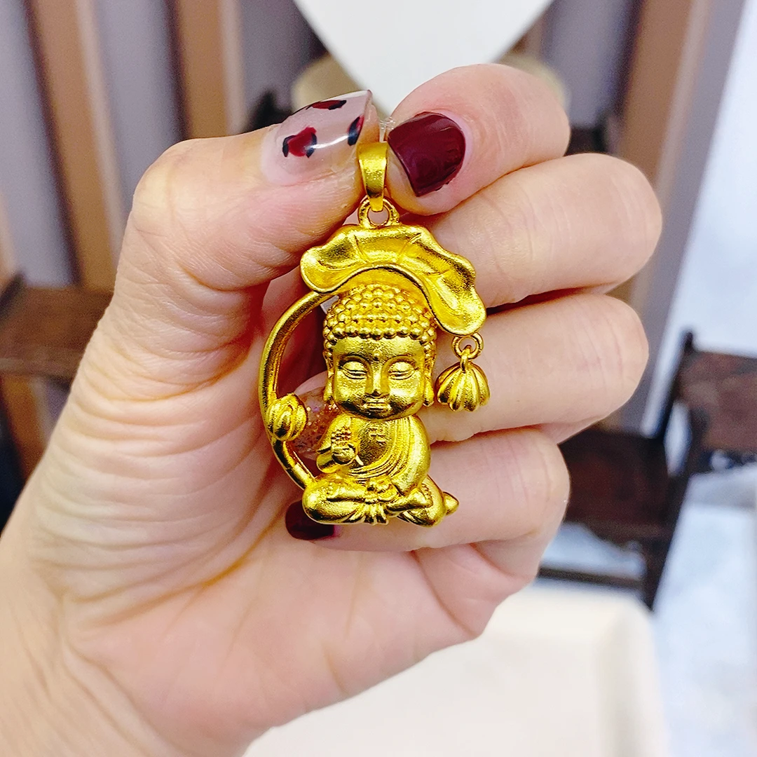 吊坠 吊坠 时尚百搭莲花宝宝佛吊坠