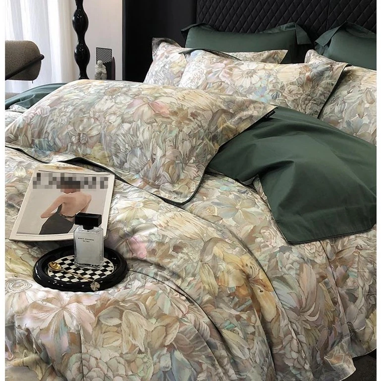 寻梦记 高级感双人床单四件套全棉纯棉100支长绒棉被套床上用品4