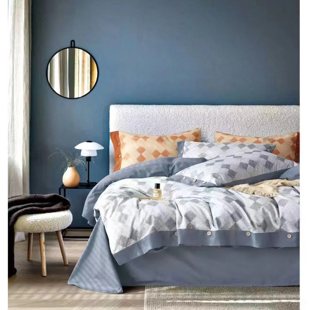 清沐家纺纯棉定制-纯棉高支高密磨绒面料-格律时尚-AB版