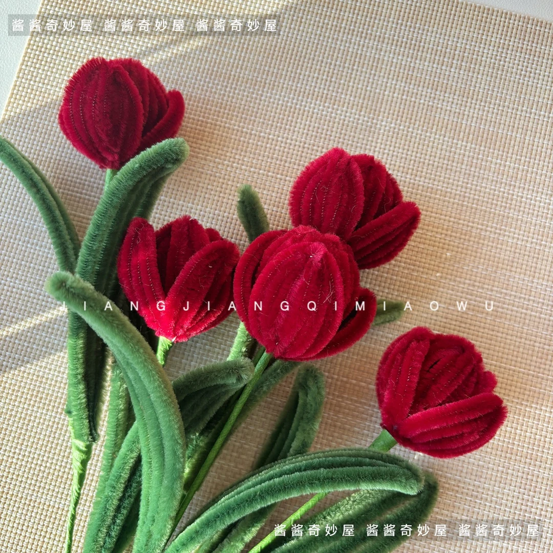 郁金香扭扭棒diy材料包永生捧花母亲节520生日礼物仙女氛围团建