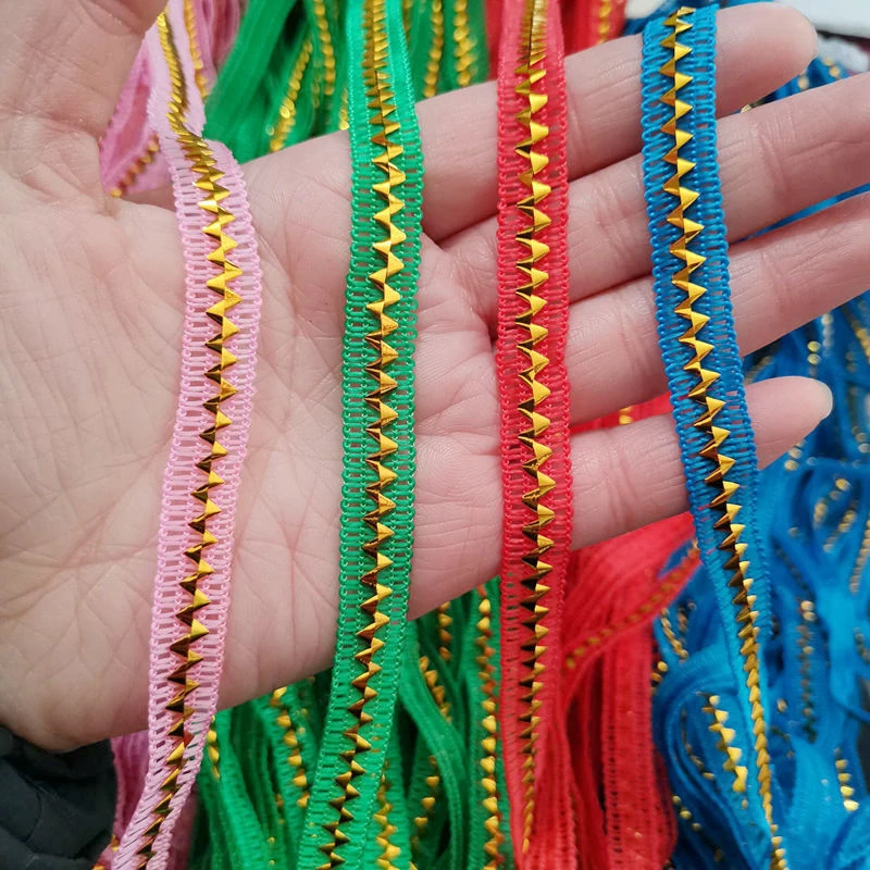 1CM三角金丝亮片银皮花边 娃娃服装饰条帽子裙摆绣球手工制作辅料