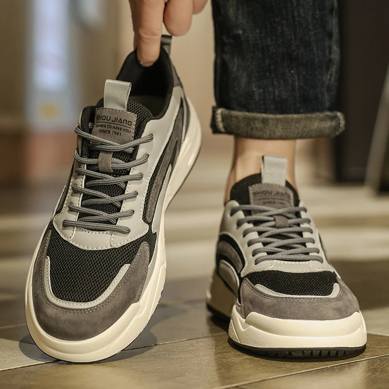 男鞋夏季透气2024新款网面休闲阿甘运动鞋潮牌厚底增高老爹透气鞋