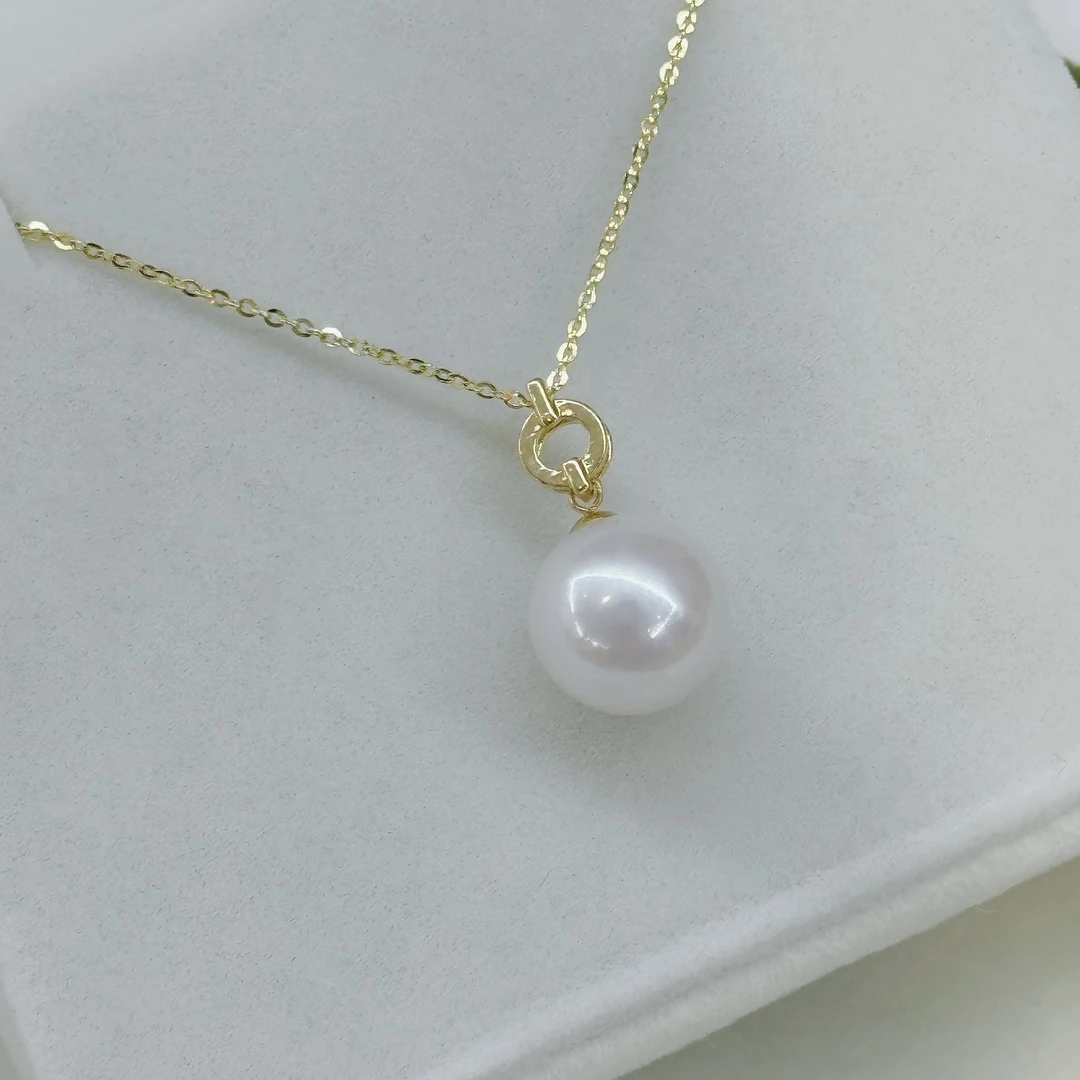 【罗伊伊推荐】大点位淡水珍珠吊坠 11-12mm 18K金（赠银链）DD0143
