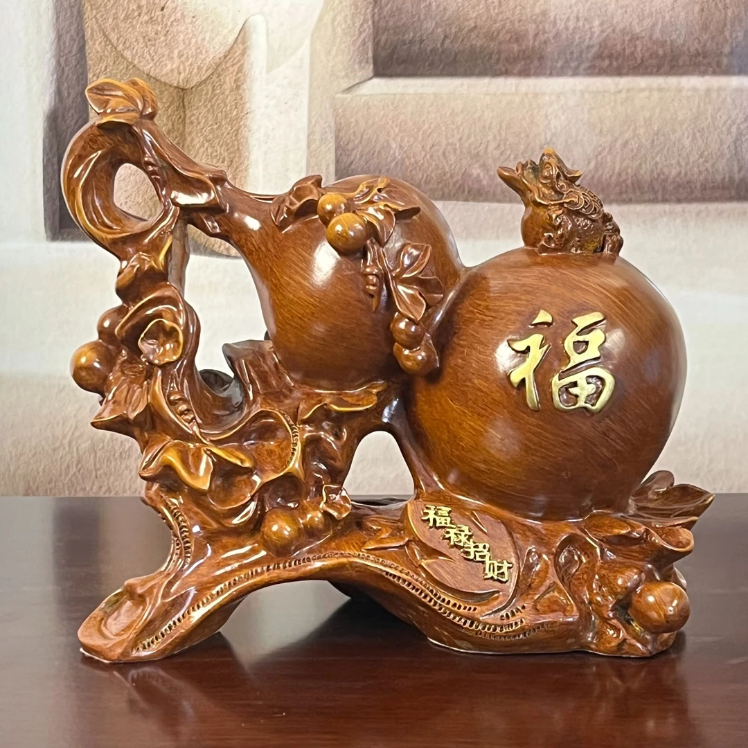 福禄招米葫芦客厅玄关 电视柜博古架装饰柜摆件 吉祥摆件