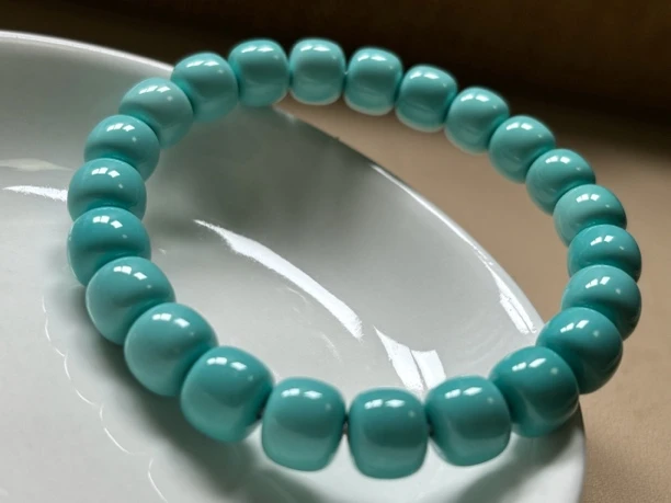 石方珠宝精品原矿绿松石老型收藏级玉化单圈