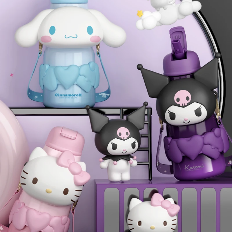 库洛米凯蒂猫抱抱杯650ML高颜值可爱网红保温杯316学生男女