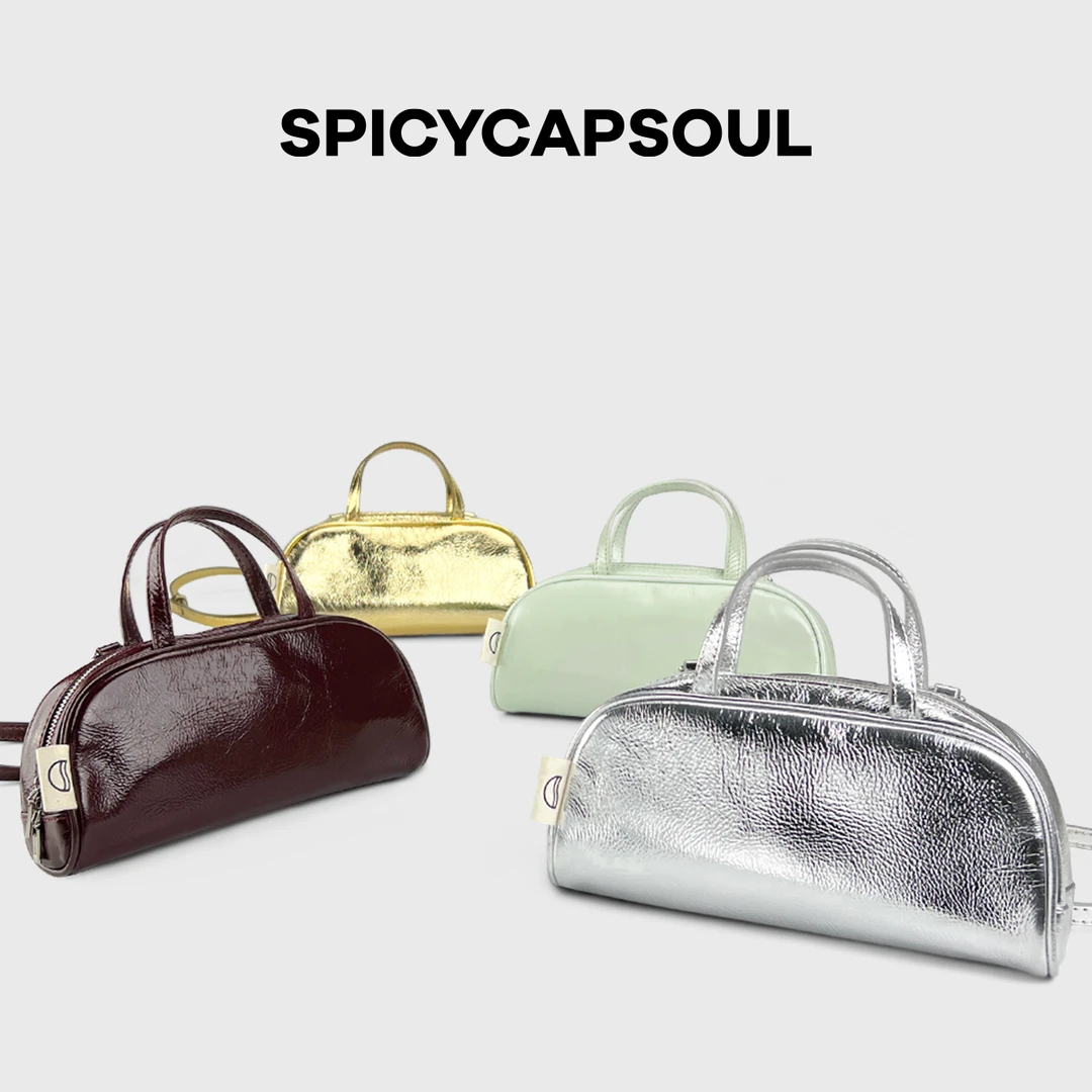 【话匣子】SpicyCapSoul小众头层油蜡牛皮波士顿包可斜挎