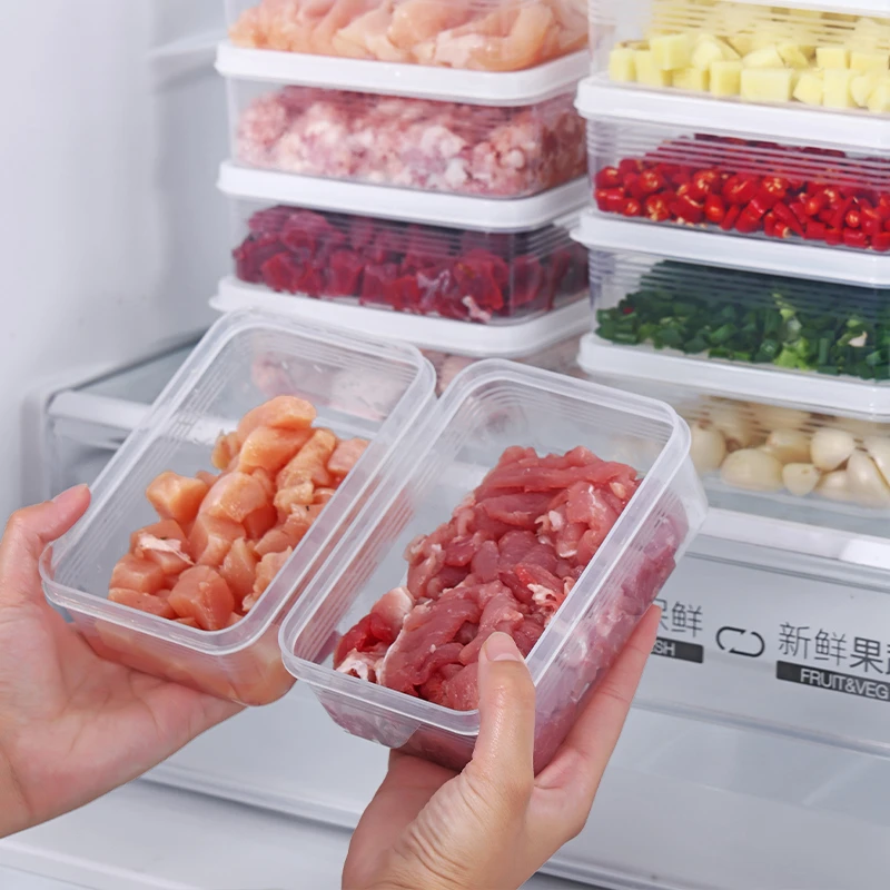 【到手8个】冰箱冷冻收纳盒冻肉专用分装冷冻保鲜盒冰箱收纳盒