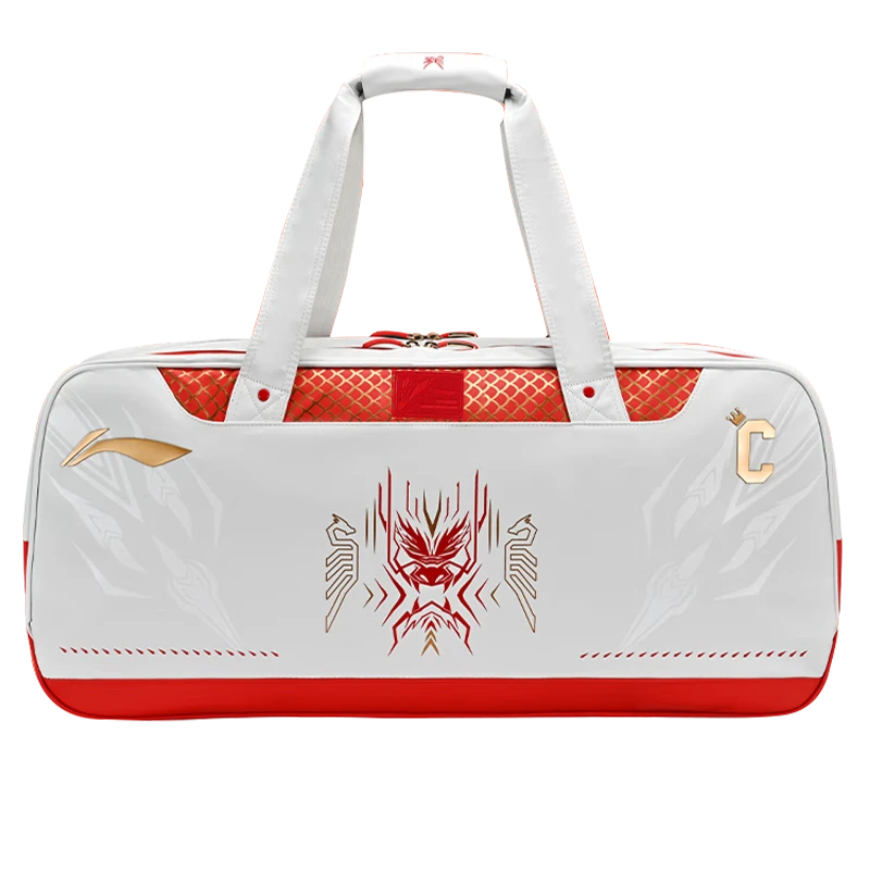 LI-NING/李宁龙年限定款大容量白色拍包多功能时尚单肩手提 方包