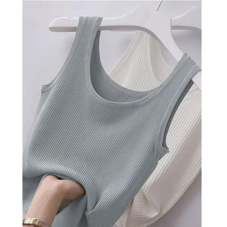 冰丝针织衫背心女内搭配西装无袖外穿2025夏季新款薄款上衣打底衫