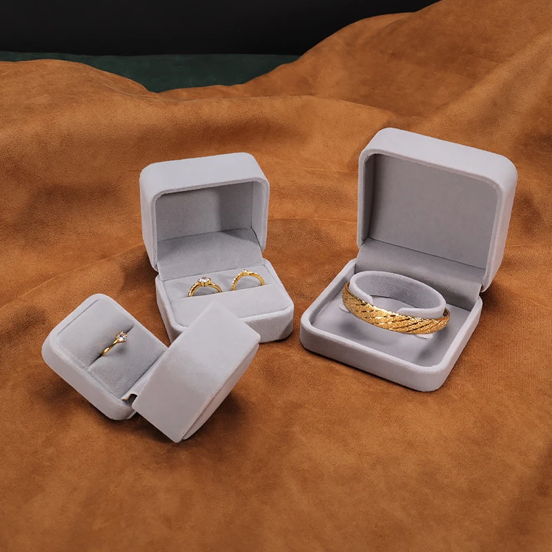 首饰盒/箱 高档绒布珠宝首饰盒饰品收纳盒戒指耳钉盒项链吊坠盒