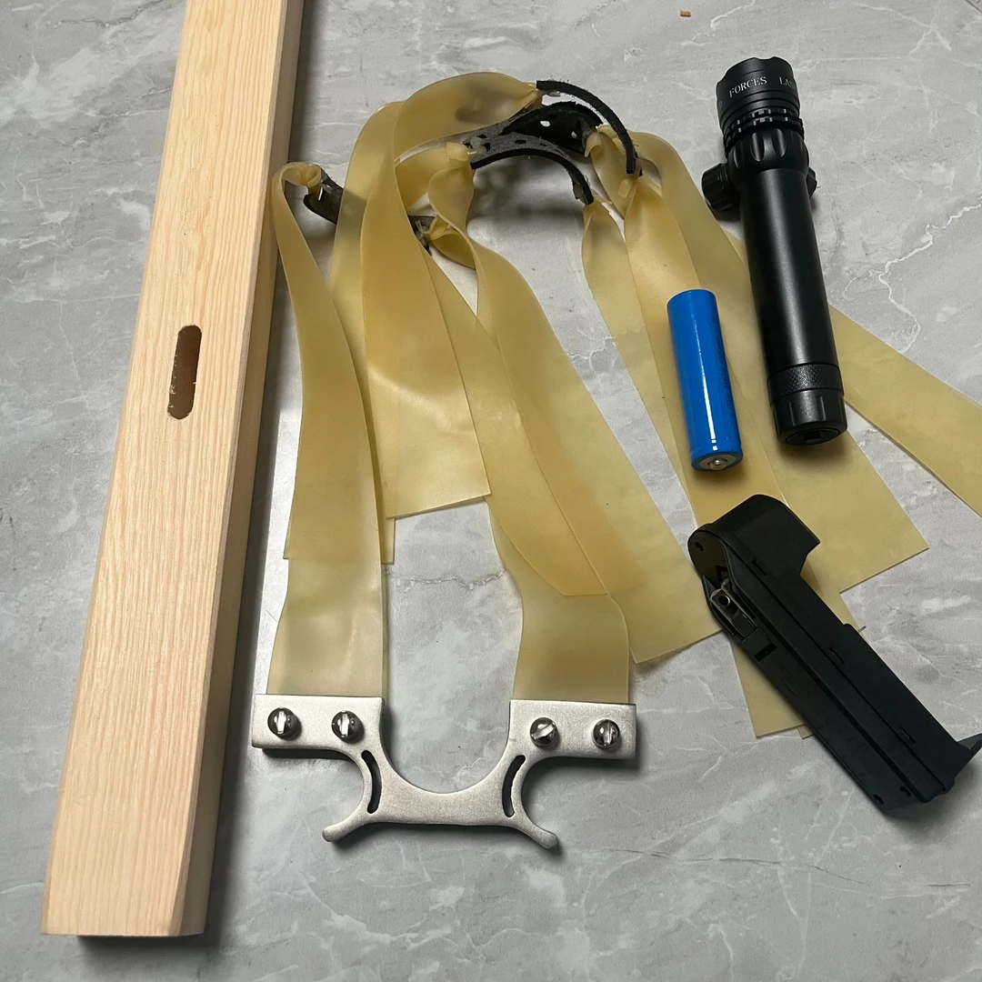 实木松木DIY弹弓木方配件前后开好槽拼装模型