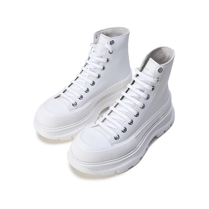 MCQueen麦昆 男士Tread Slick系列系带厚底靴子短靴 627206 WHZ62