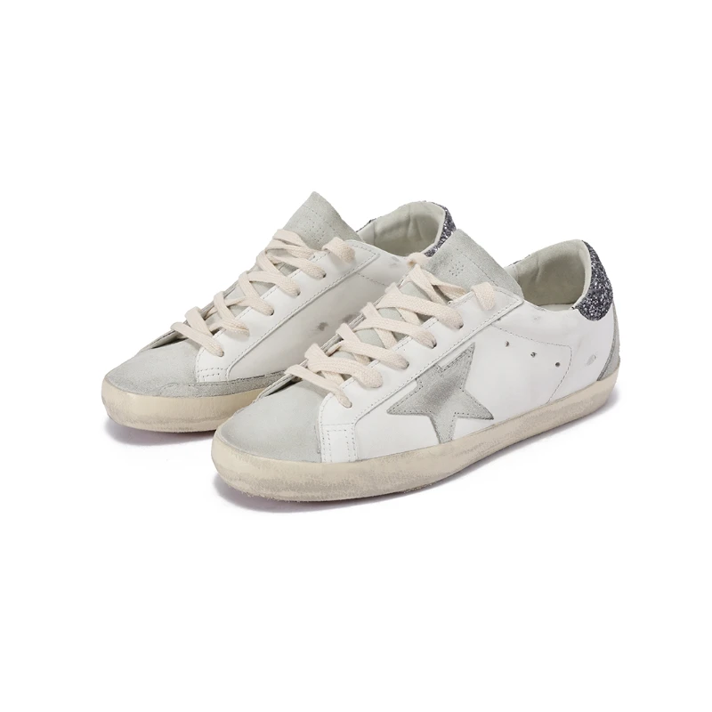 未使用 GOLDEN GOOSE 女士做旧脏脏鞋板鞋小白鞋GWF00102 F004108