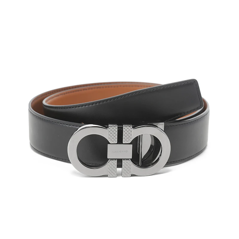 Ferragamo 男士Gancini扣饰可裁剪双面腰带 670084