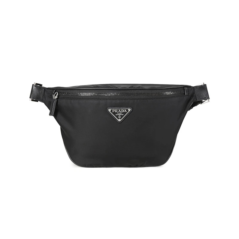 Prada普拉达 男士三角形徽标腰包胸包单肩斜挎包2VL033 2DMH