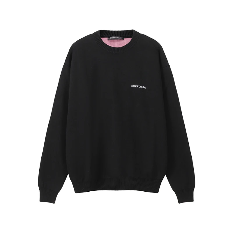 Balenciaga巴黎世家 男士LOGO刺绣宽松圆领针织衫675292 T3176