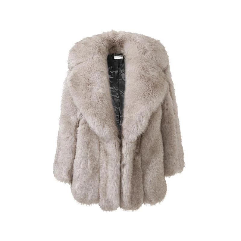 未使用 YSL/圣罗兰 女士时尚人造皮草上衣外套 755451 Y9H07