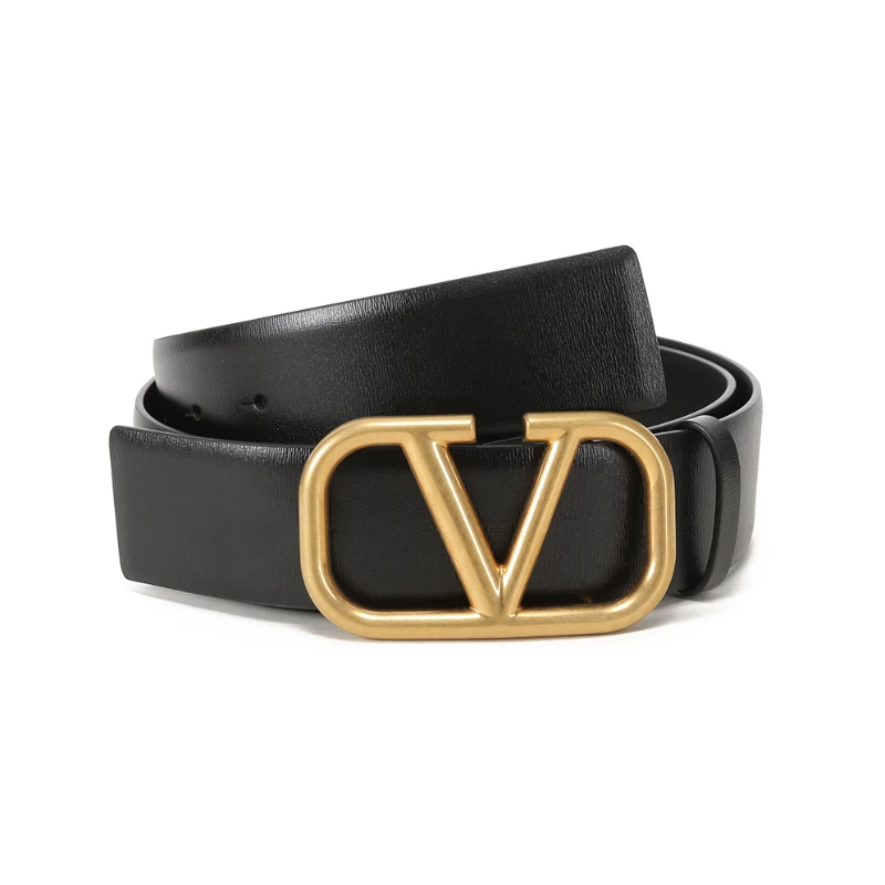 Valentino【新品】男士复古搭扣不可裁剪双面腰带4cm 2T0Q87 ECU