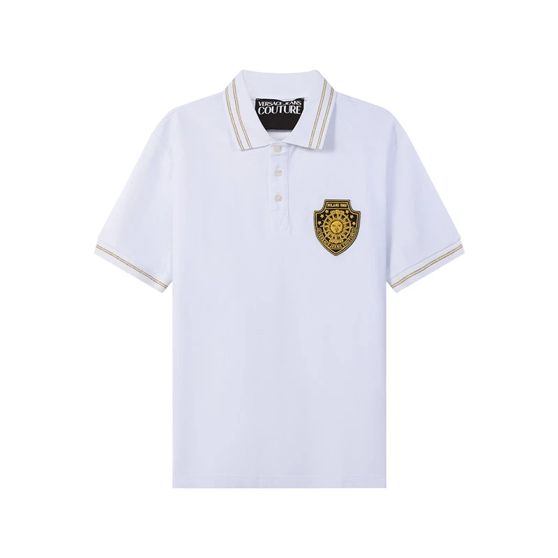 VersaceJeansCouture范思哲男士修身短袖POLO衫72GAGT11 CJ01T