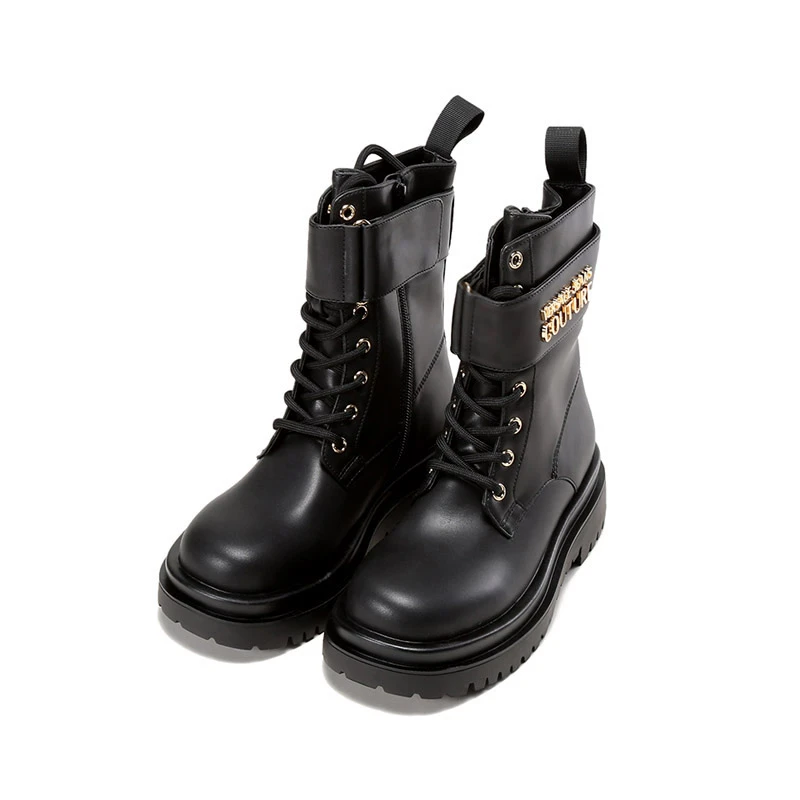 Versace范思哲 VJC 女士PU靴子短靴踝靴马丁靴 73VA3S64 71570