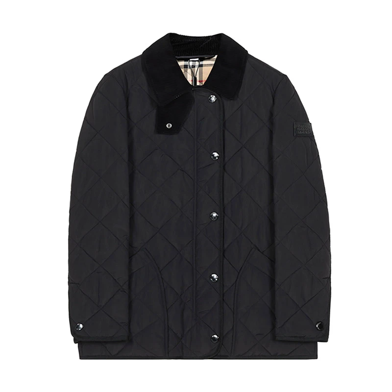未使用 BURBERRY/博柏利 女款菱形绗缝薄款夹克棉服80217511