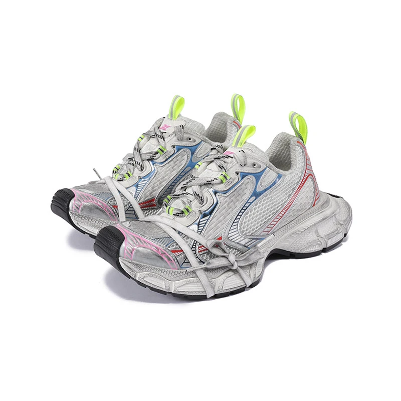 Balenciaga巴黎世家 新品 女士做旧厚底老爹鞋脏脏鞋734731 W3XL5