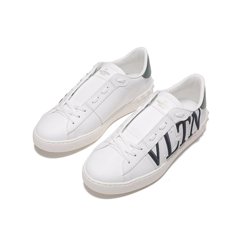 未使用 Valentino/华伦天奴 男士系带板鞋小白鞋2S0830 BAA