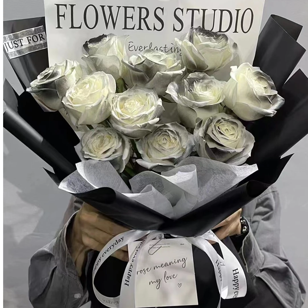 【祝我們喜乐】11朵黑骑士玫瑰花束染色玫瑰送男友朋友鲜花免费配送