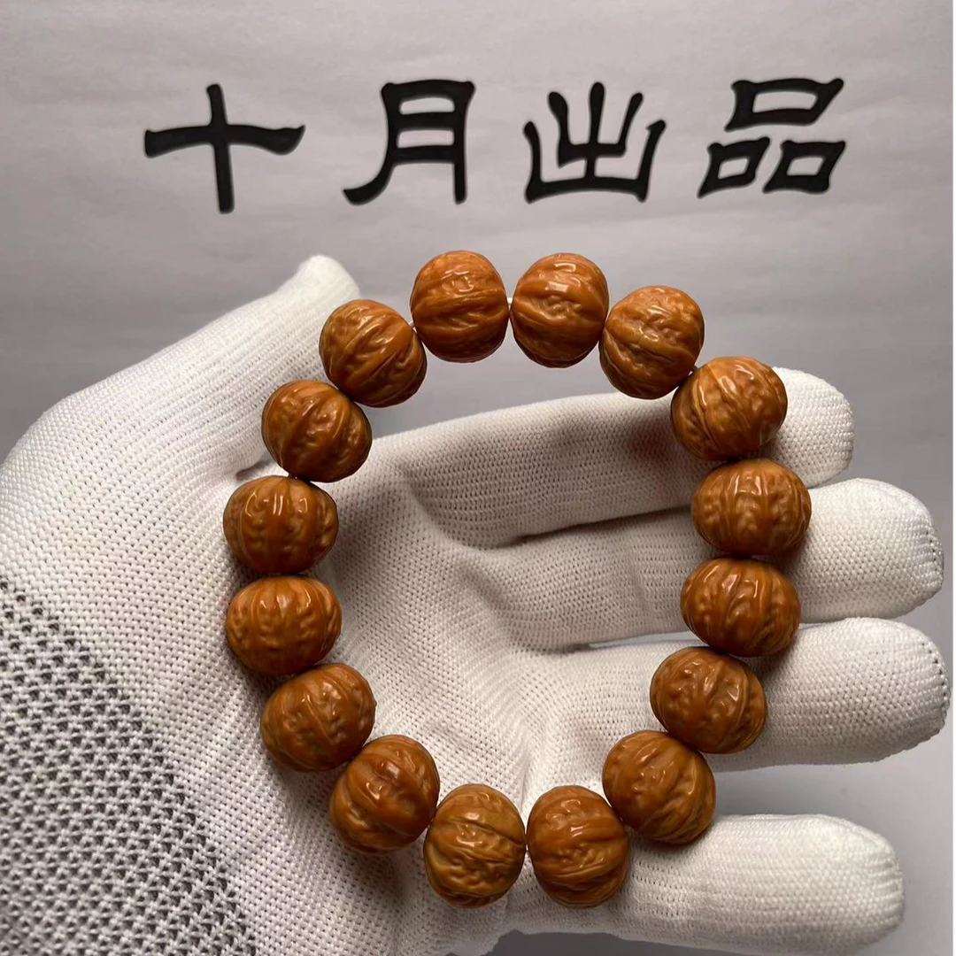 十月出品—19+mm—京八棱猴头核桃精雕精选  文玩好物