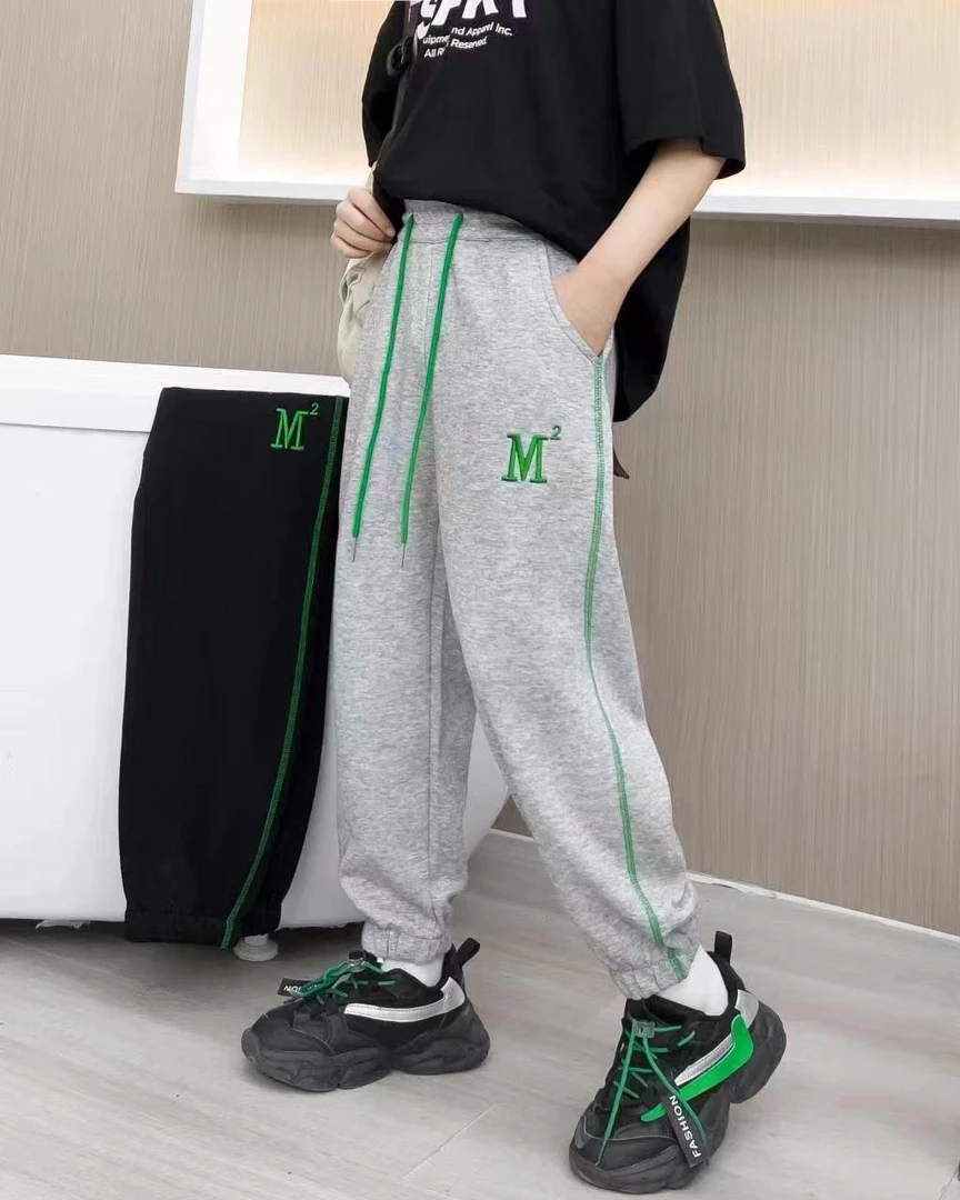 501602童装男童休闲卫裤2024秋童装男童潮酷男孩宝宝休闲运动长裤