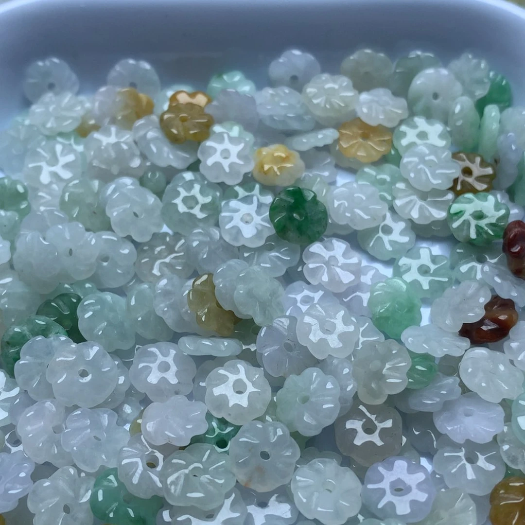 【闪购商品】翡翠手链未镶嵌卡9冰花花50颗