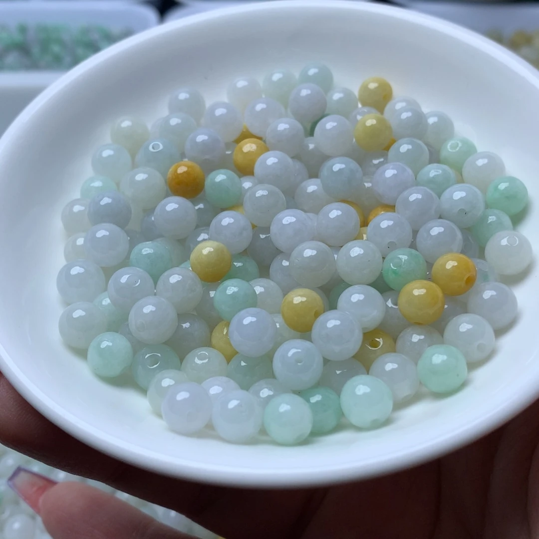 【闪购商品】翡翠手链未镶嵌卡7冰三彩30颗