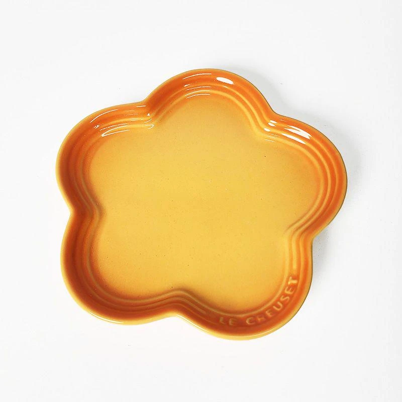 【8寸】摩瑟DP【KC花朵深盘橙色】YCDF花瓶摆件玻璃陶瓷花盆