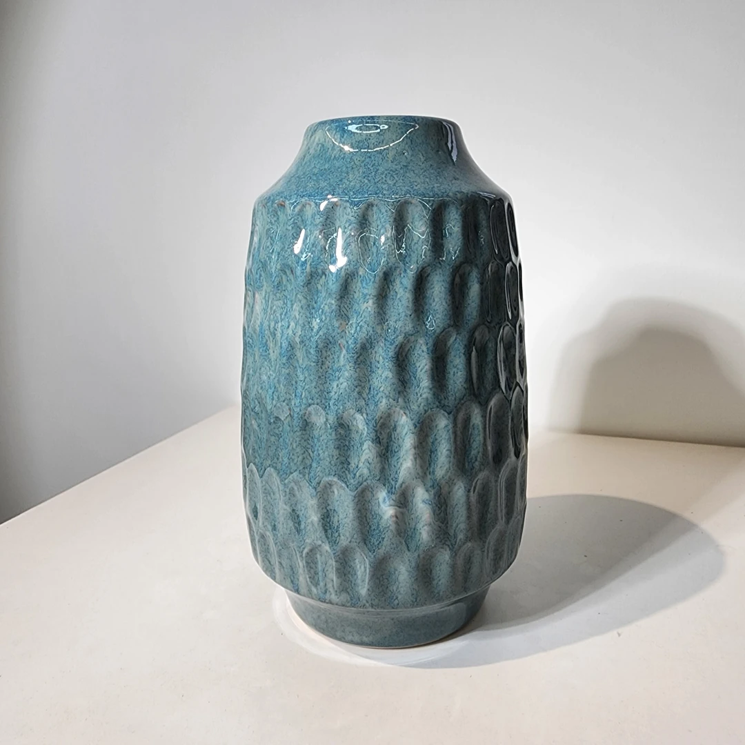 【Moser】摩瑟家居【凹片纹圆瓶】TC玻璃花瓶