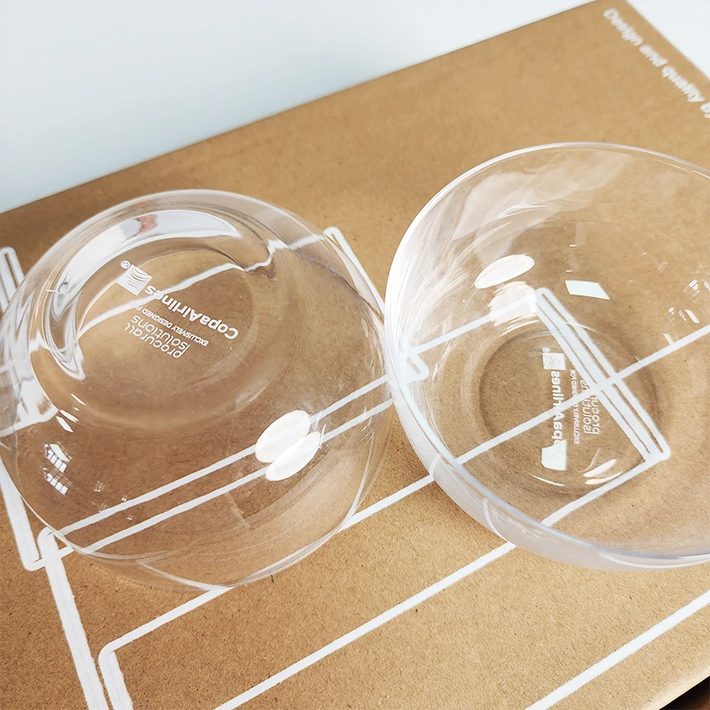 【2只】摩瑟家居【头等舱透明小碗2只】LKDF花瓶摆件玻璃花盆