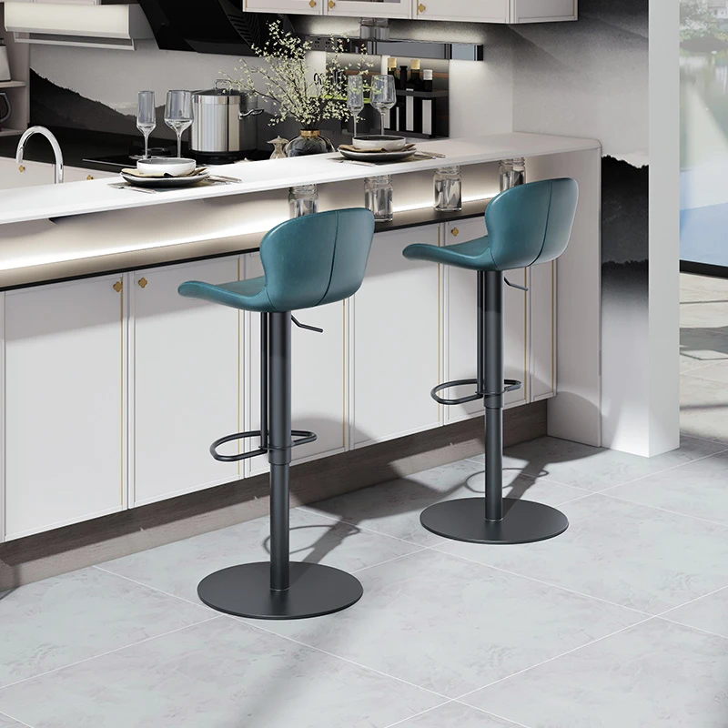 立吾现代简约升降吧台椅北欧轻奢高脚椅旋转家用靠背酒吧733椅子