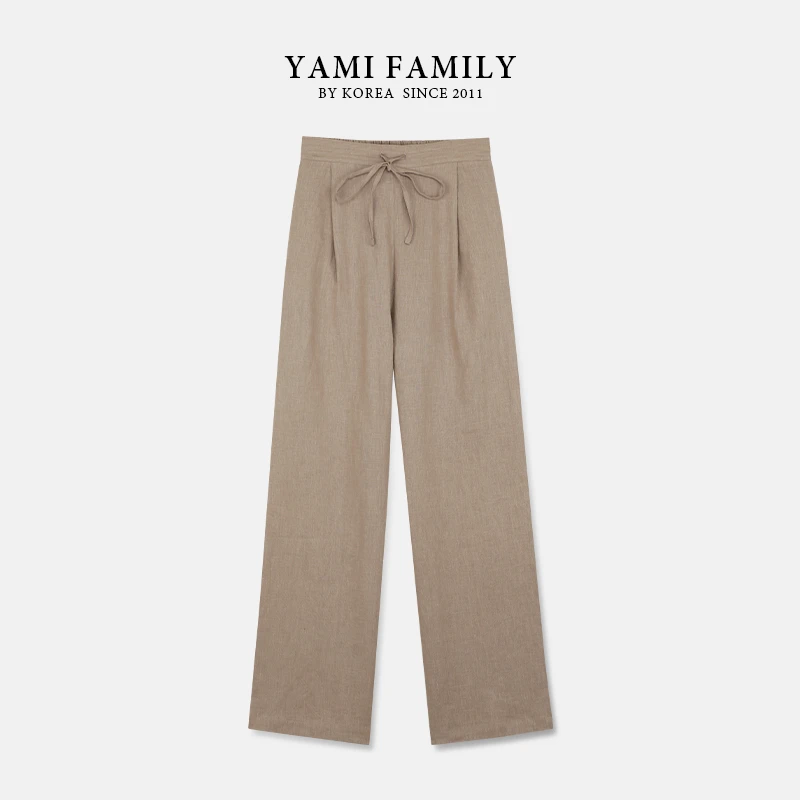 YM XXK 2392 垂感直筒裤高腰时尚休闲百搭简约宽松设计师休闲裤