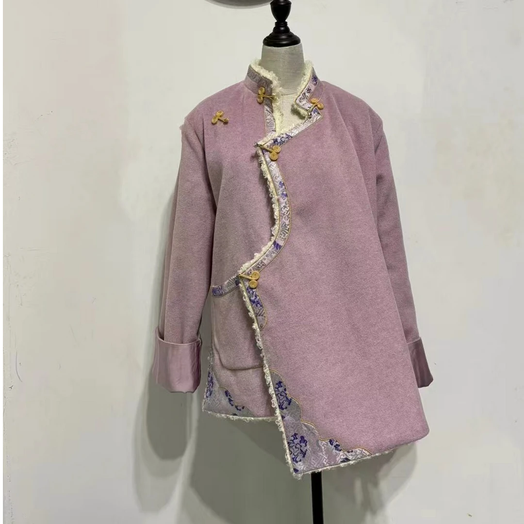 新款秋冬女生藏式加厚外套女款藏装外套民族服饰外套