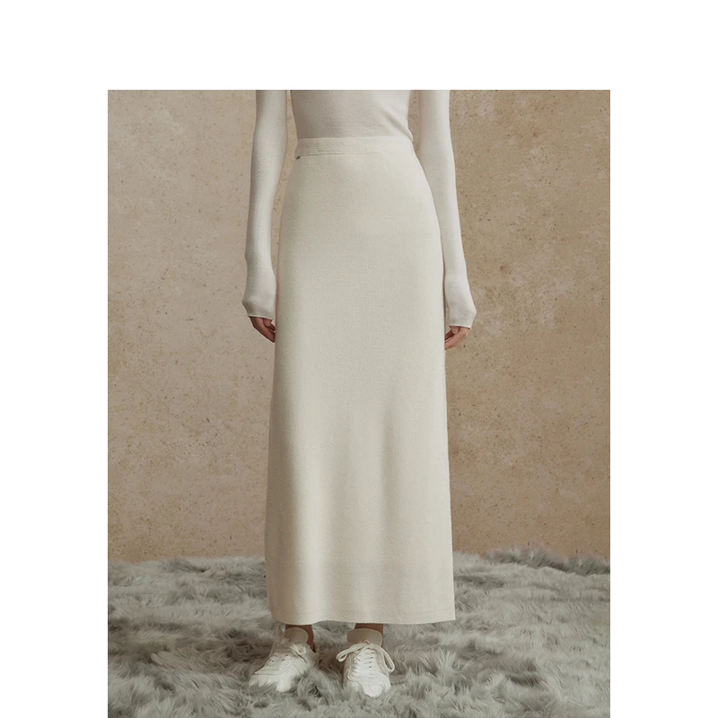 致知 鹊夜慢 针织直筒半裙女24冬季新款流行松弛感ZZ2DWKB0070