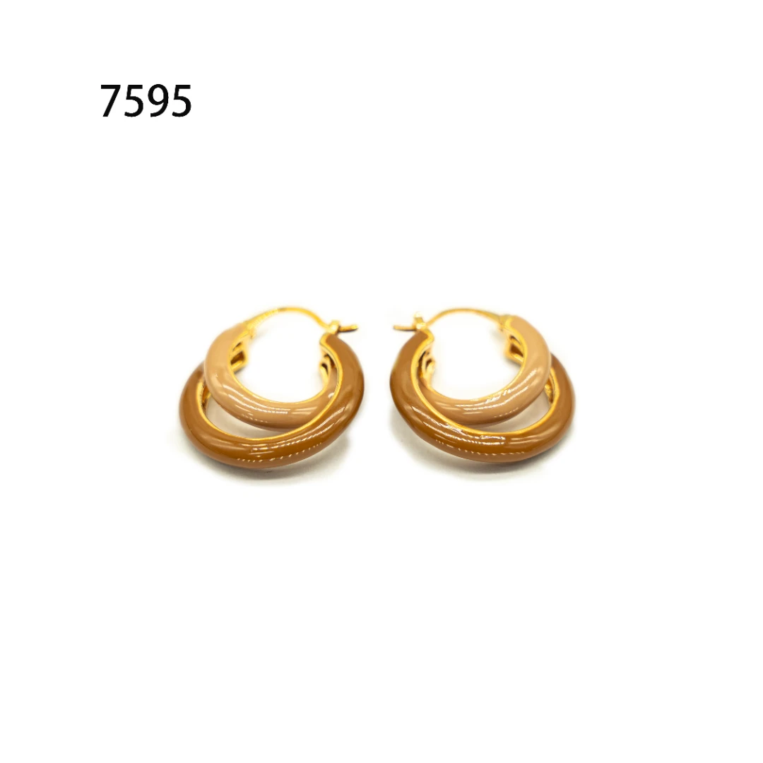 铜合金耳饰 时尚气质轻奢耳环新款小众设计高级感耳钉耳饰～7595