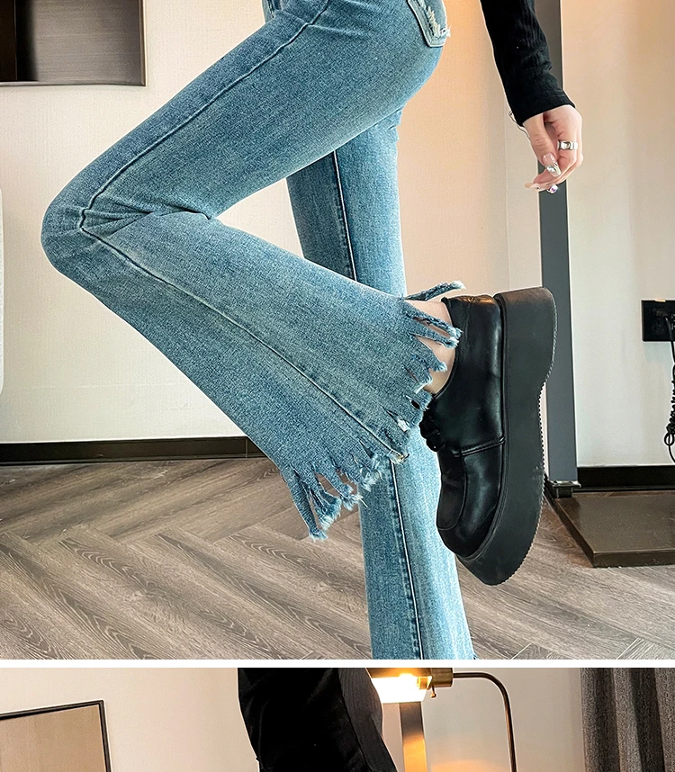 辣妹喇叭裤 无运费险 介意掉色勿拍 0919