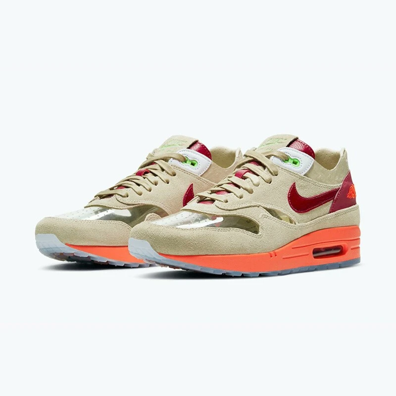 NIKE/耐克CLOT x Nike Air Max1 死亡之吻棕红运动鞋+DD1870-100