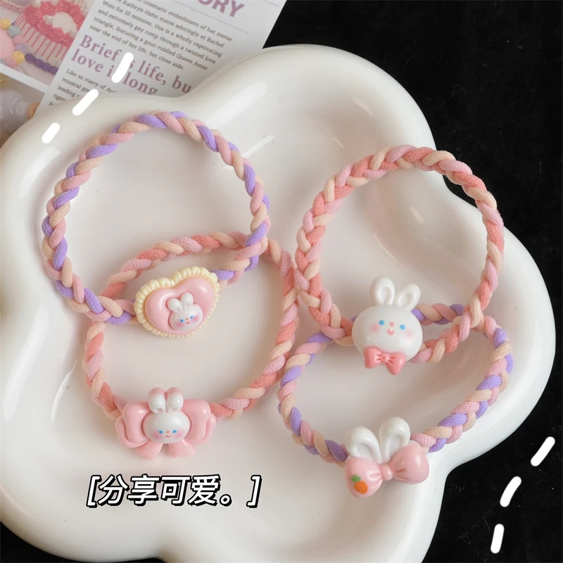 可爱兔子手链卡通蝴蝶结小兔子发圈送闺蜜小皮筋甜美学院风发绳女