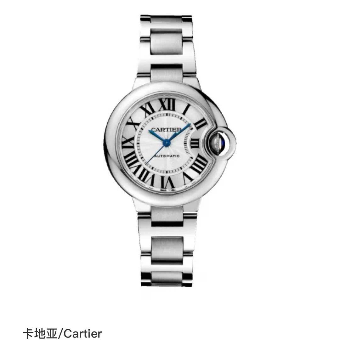 99新 Cartier/卡地亚 卡地亚白盘单表自动机械 精钢 33毫米