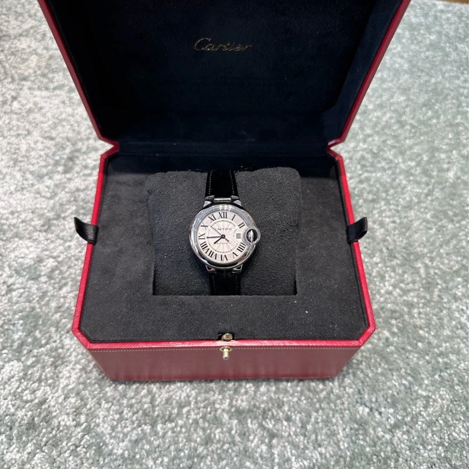 99新 Cartier/卡地亚 卡地亚蓝气球单表 自动机械 精钢 33毫米