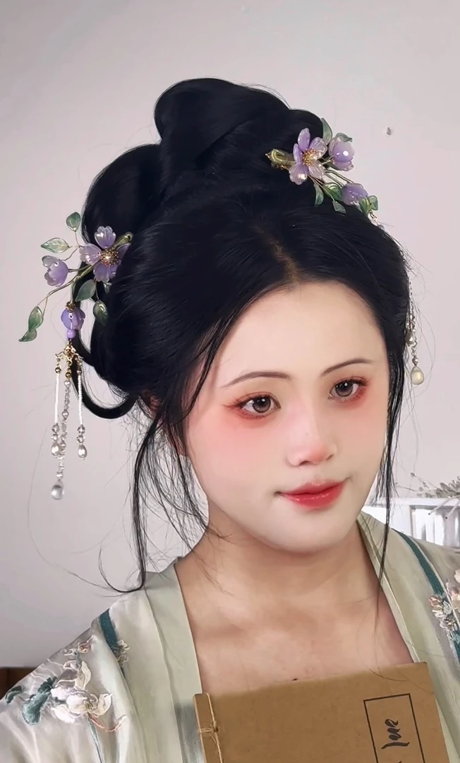 原创（寻香引）夜来香琉璃簪花发饰汉服配饰流苏发夹古风发饰