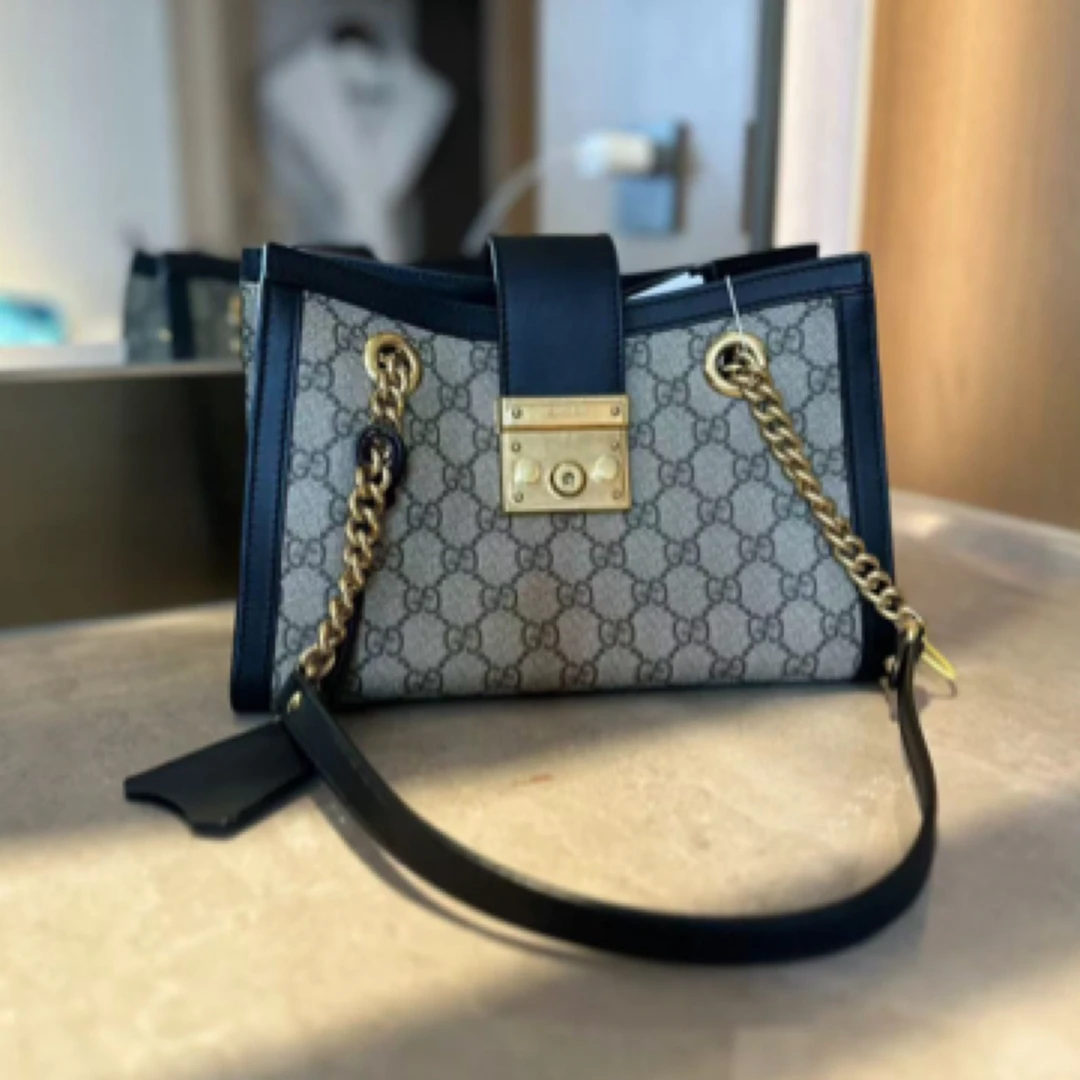 95新 GUCCI/古驰 托特包 尺寸26*17 经典时尚拼色百搭女包