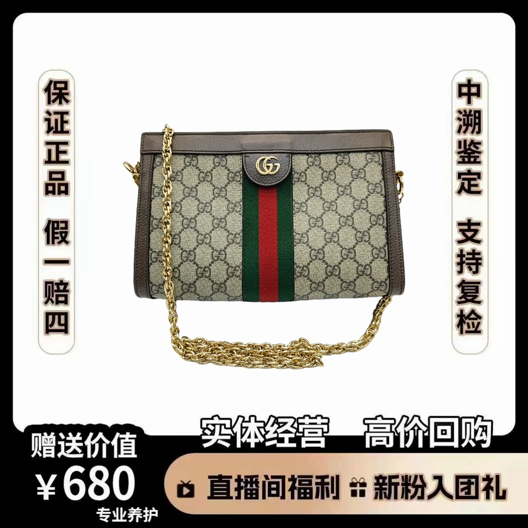 95新 GUCCI/古驰 夹子包 尺寸26×15   BV524  女士老花高级肩包款